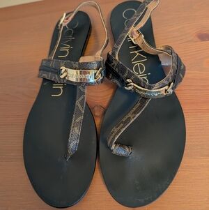 Calvin Klein Black Sandals for Women